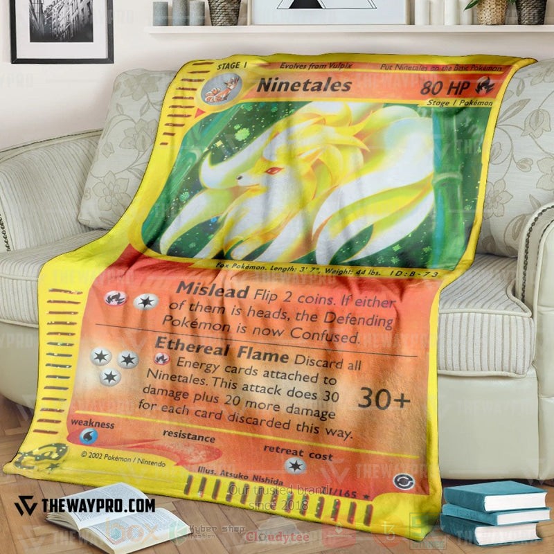 Anime Pokemon Ninetales Blanket Anime Pokemon Ninetales Blanket
