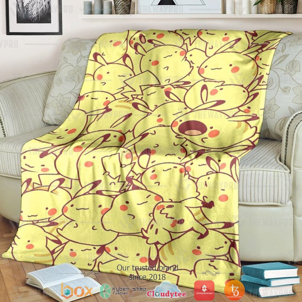 Anime Pokemon Pikachu Soft Blanket Anime Pokemon Pikachu Soft Blanket