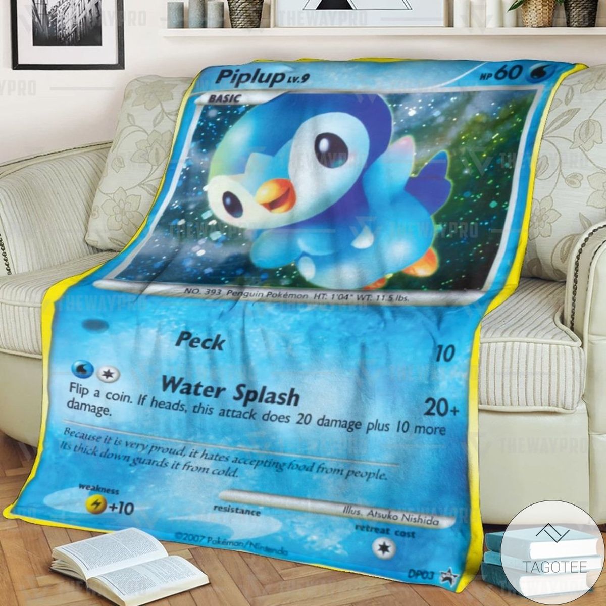 Anime Pokemon Piplup Diamond Pearl Promos Custom Blanket Anime Pokemon Piplup Diamond Pearl Promos Custom Blanket