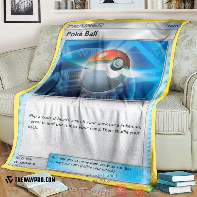 Anime Pokemon Poke Ball Trainer Soft Blanket 2 Anime Pokemon Poke Ball Trainer Soft Blanket 2