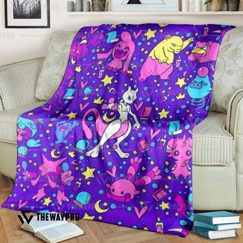 Anime Pokemon Psychic Blanket Anime Pokemon Psychic Blanket