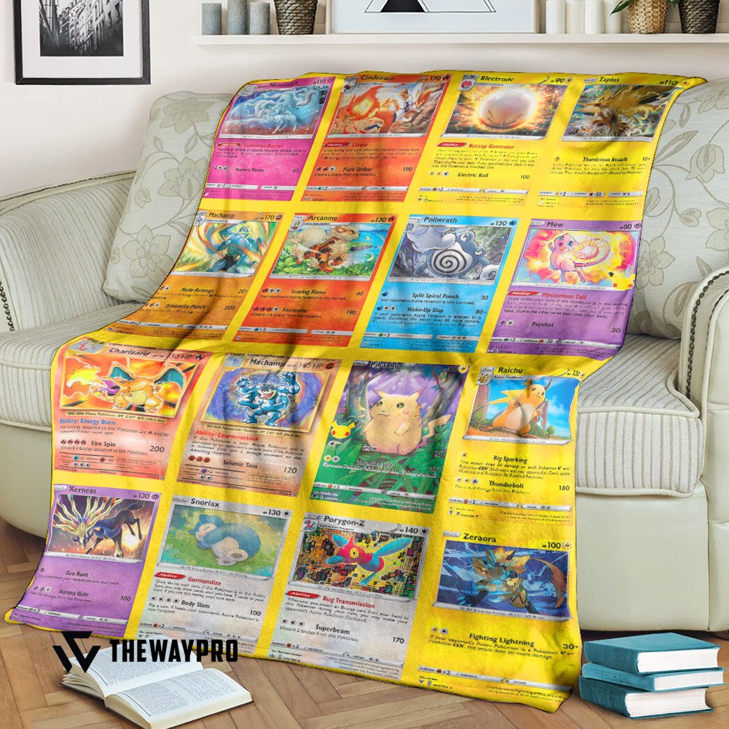 Anime Pokemon Rare Holo Cards Blanket Anime Pokemon Rare Holo Cards Blanket