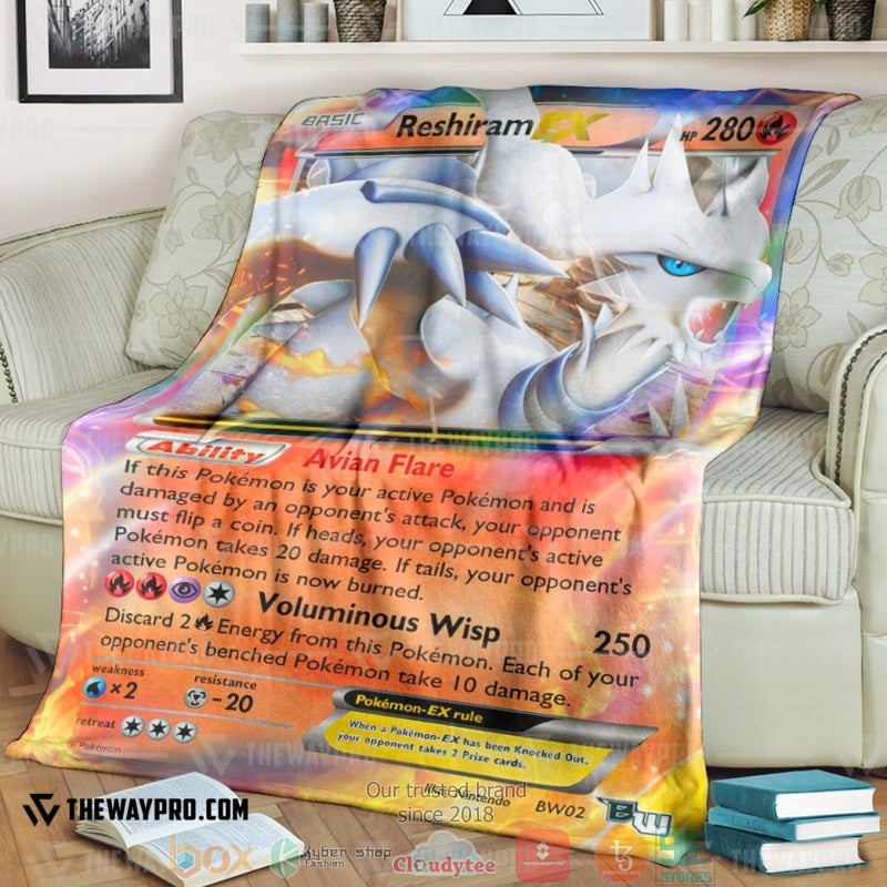 Anime Pokemon Reshiram Ex Pokemon Soft Blanket Anime Pokemon Reshiram Ex Pokemon Soft Blanket