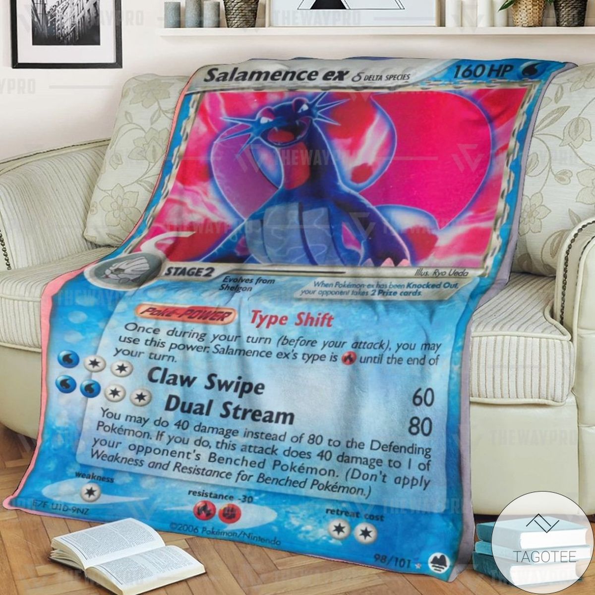 Anime Pokemon Salamence Ex Custom Blanket Anime Pokemon Salamence Ex Custom Blanket