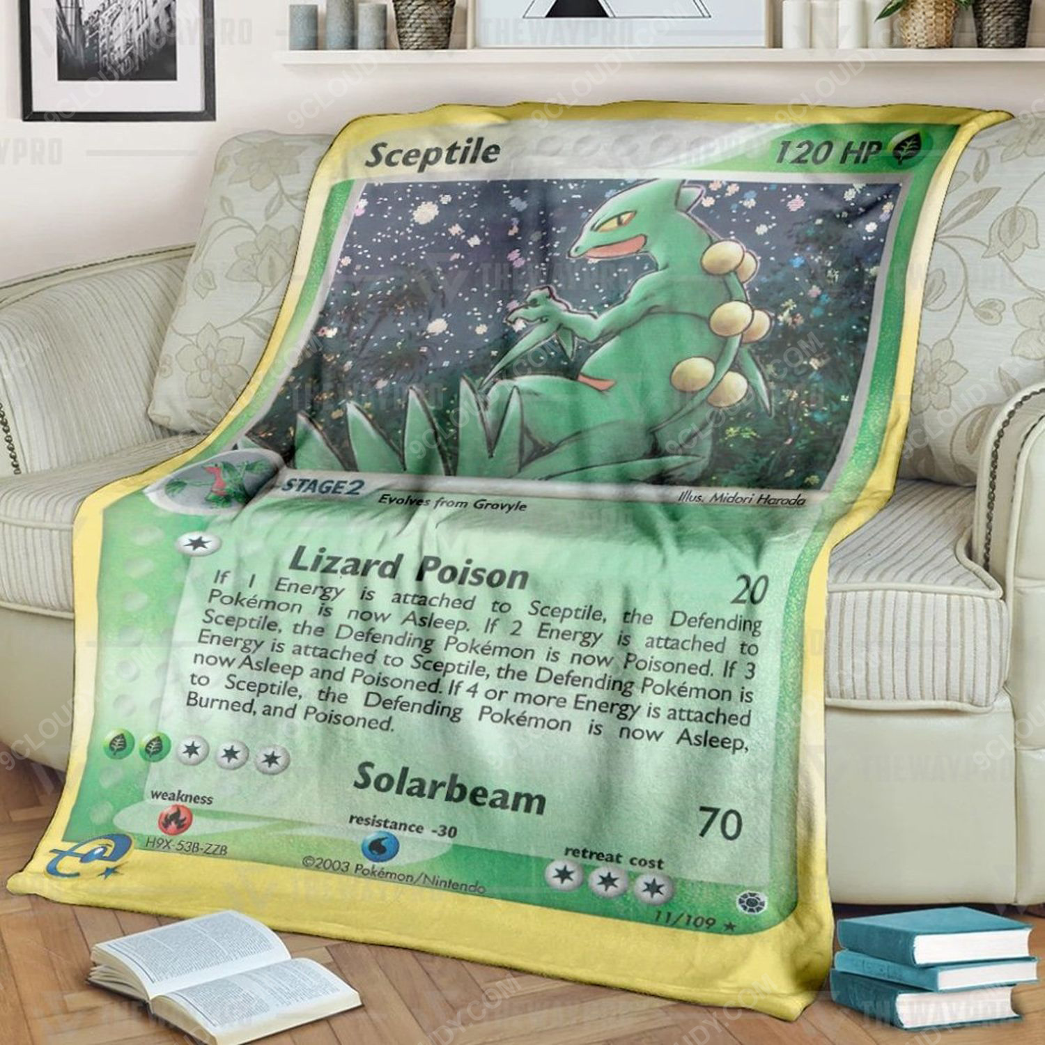 Anime Pokemon Sceptile Ruby And Sapphire Soft Blanket Anime Pokemon Sceptile Ruby And Sapphire Soft Blanket