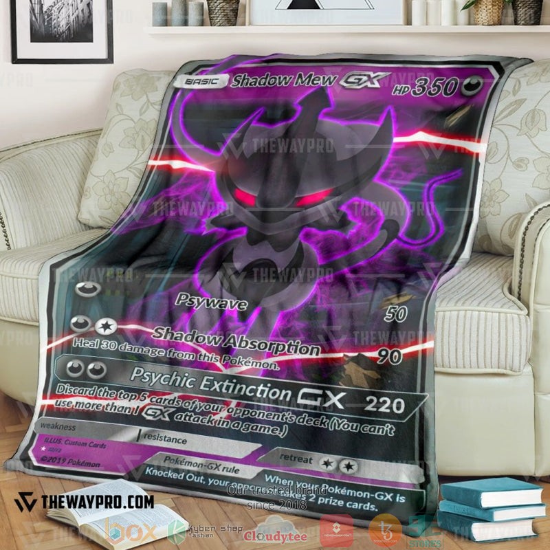 Anime Pokemon Shadow Armor Mew Gx Soft Blanket Anime Pokemon Shadow Armor Mew Gx Soft Blanket
