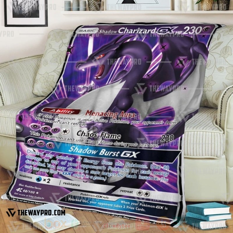 Anime Pokemon Shadow Charizard Blanket Anime Pokemon Shadow Charizard Blanket