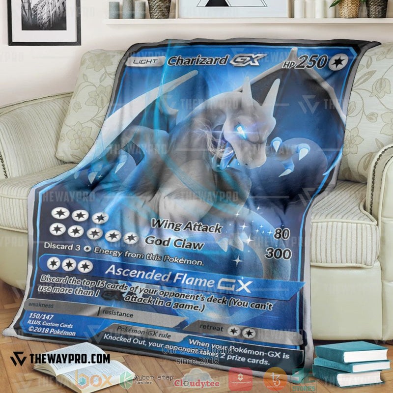 Anime Pokemon Shadow Light Charizard Gx Soft Blanket Anime Pokemon Shadow Light Charizard Gx Soft Blanket