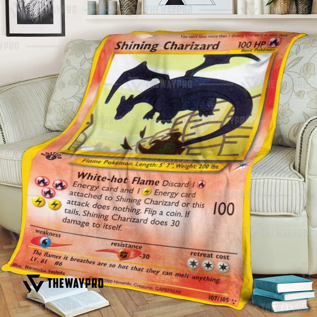 Anime Pokemon Shining Charizard Blanket Anime Pokemon Shining Charizard Blanket
