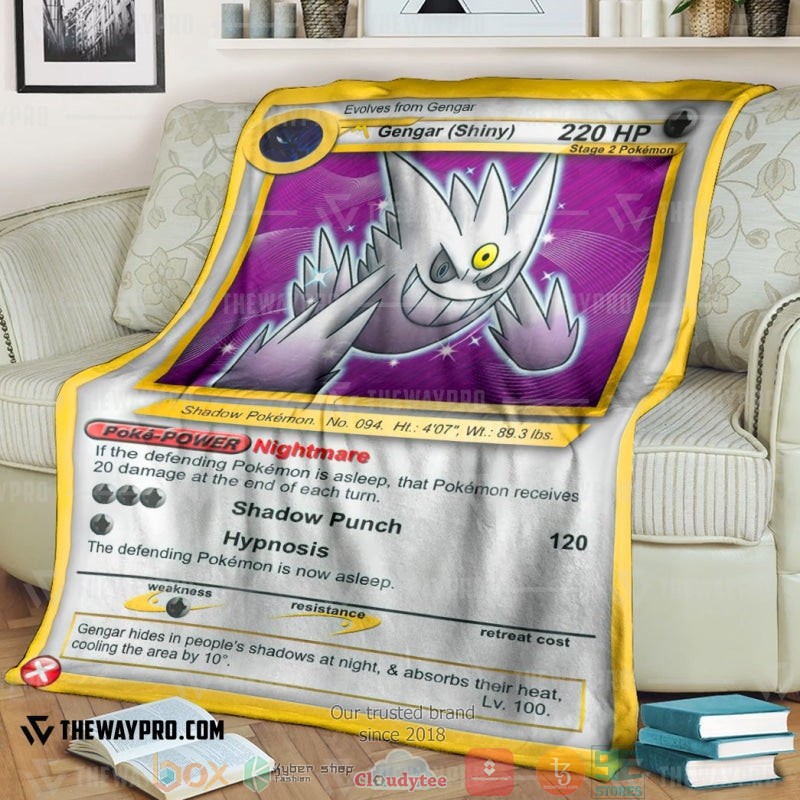 Anime Pokemon Shining Gengar Soft Blanket Anime Pokemon Shining Gengar Soft Blanket