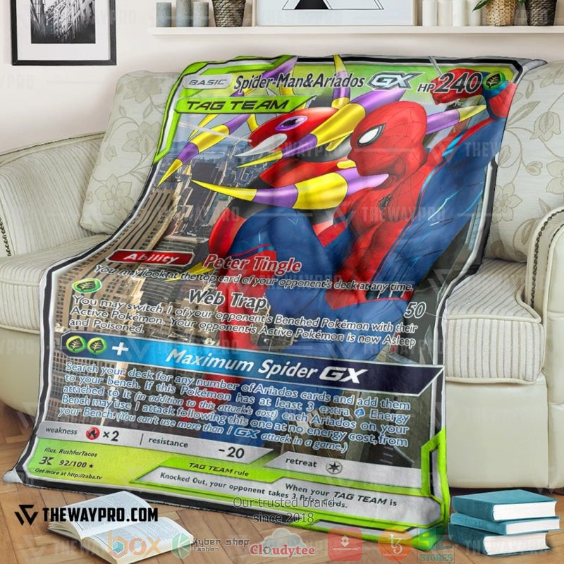 Anime Pokemon Sm Ariados Tag Team Soft Blanket Anime Pokemon Sm Ariados Tag Team Soft Blanket