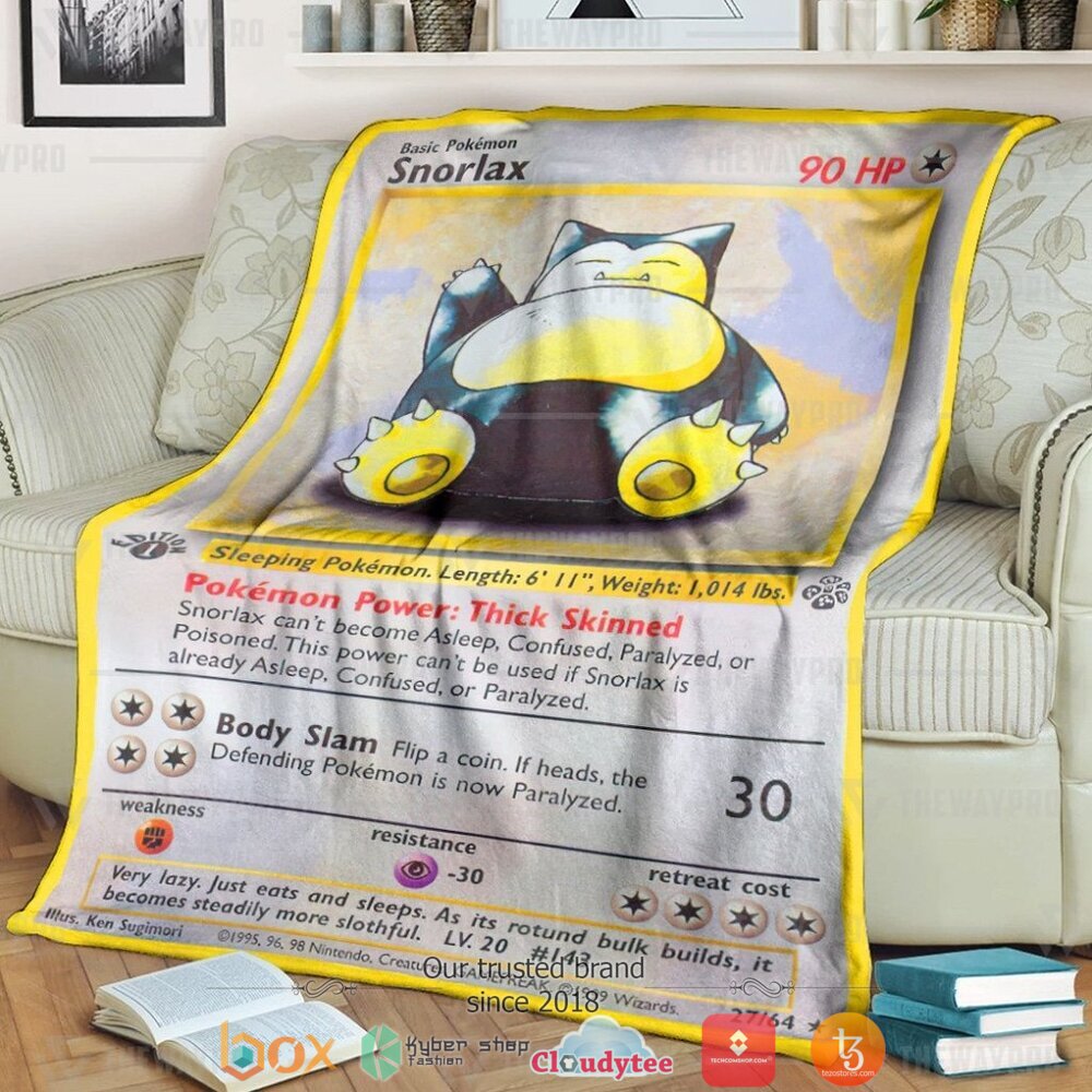 Anime Pokemon Snorlax Jungle Soft Blanket Anime Pokemon Snorlax Jungle Soft Blanket
