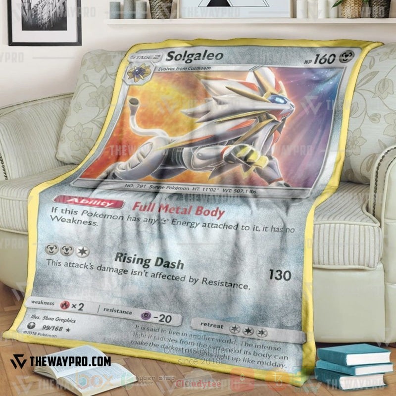 Anime Pokemon Solgaleo Celestial Storm Blanket Anime Pokemon Solgaleo Celestial Storm Blanket
