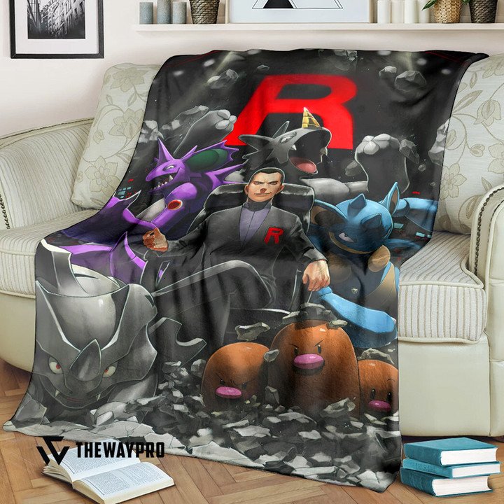 Anime Pokemon Team Rocket Leader Custom Soft Blanket 2 Anime Pokemon Team Rocket Leader Custom Soft Blanket 2