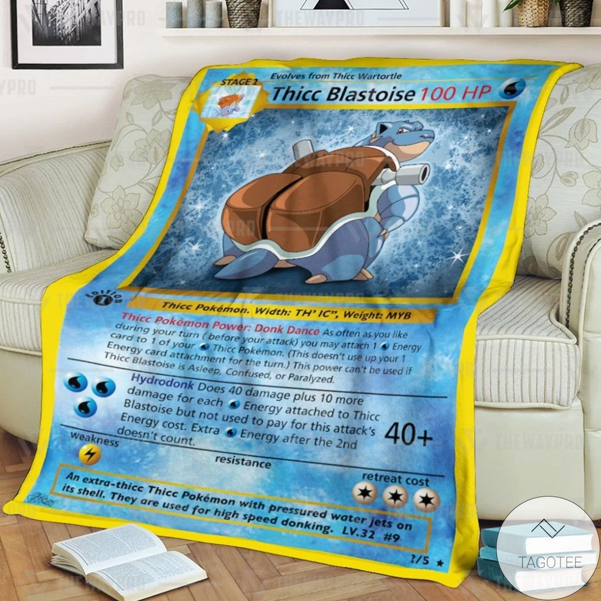 Anime Pokemon Thicc Blastoise Custom Blanket Anime Pokemon Thicc Blastoise Custom Blanket