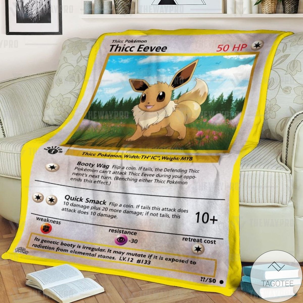 Anime Pokemon Thicc Eevee Custom Blanket Anime Pokemon Thicc Eevee Custom Blanket