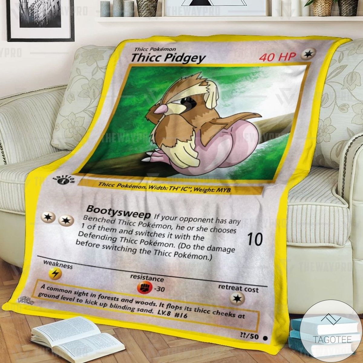 Anime Pokemon Thicc Pidgey Custom Blanket Anime Pokemon Thicc Pidgey Custom Blanket