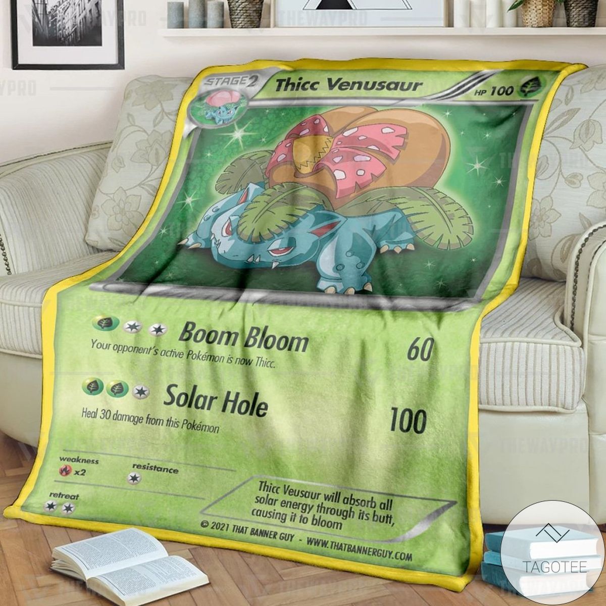 Anime Pokemon Thicc Venusaur Custom Blanket Anime Pokemon Thicc Venusaur Custom Blanket