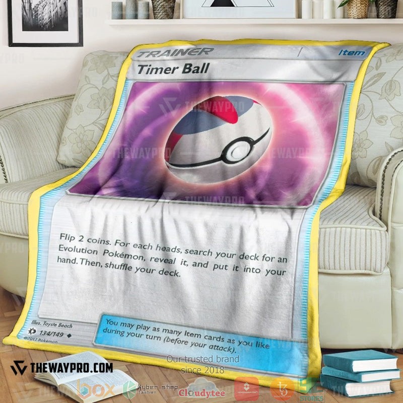 Anime Pokemon Timer Ball Trainer Soft Blanket 2 Anime Pokemon Timer Ball Trainer Soft Blanket 2