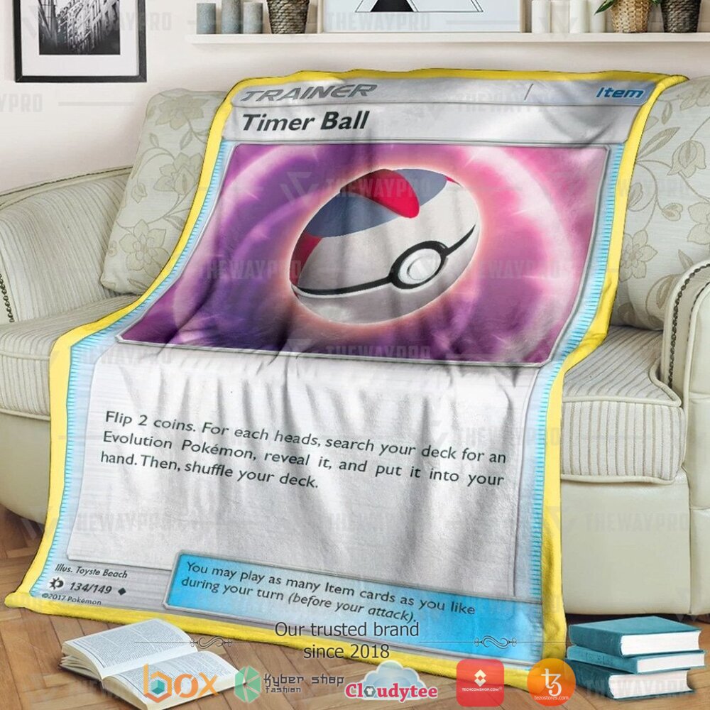 Anime Pokemon Timer Ball Trainer Soft Blanket Anime Pokemon Timer Ball Trainer Soft Blanket