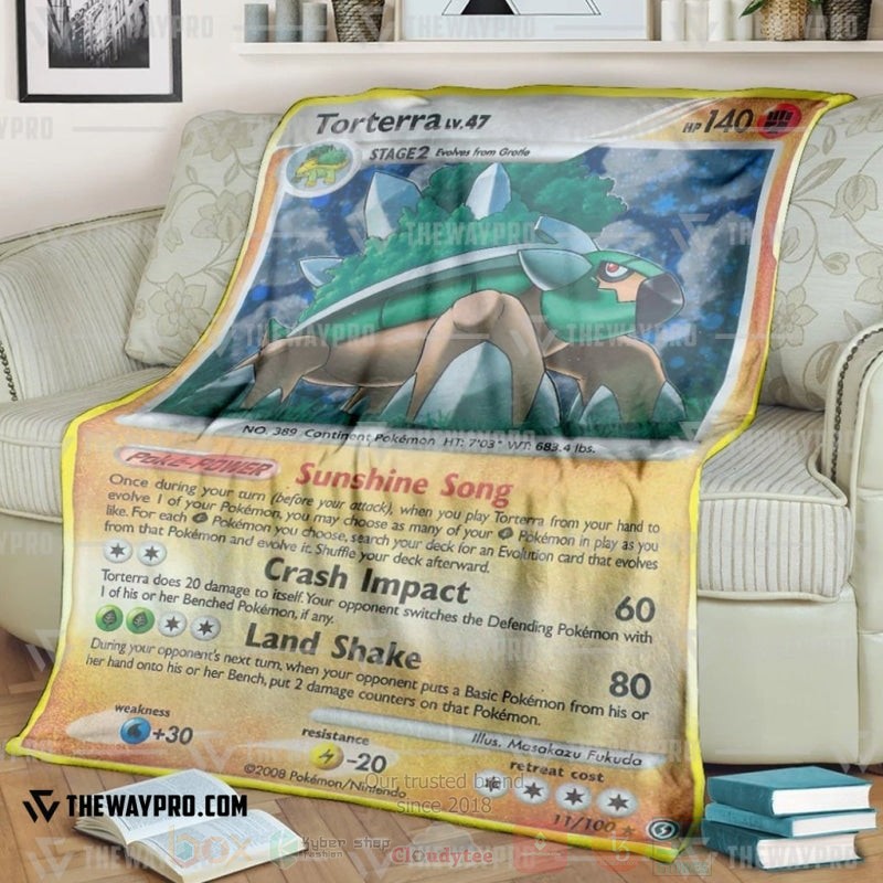 Anime Pokemon Torterra Lv 47 Blanket 2 Anime Pokemon Torterra Lv 47 Blanket 2