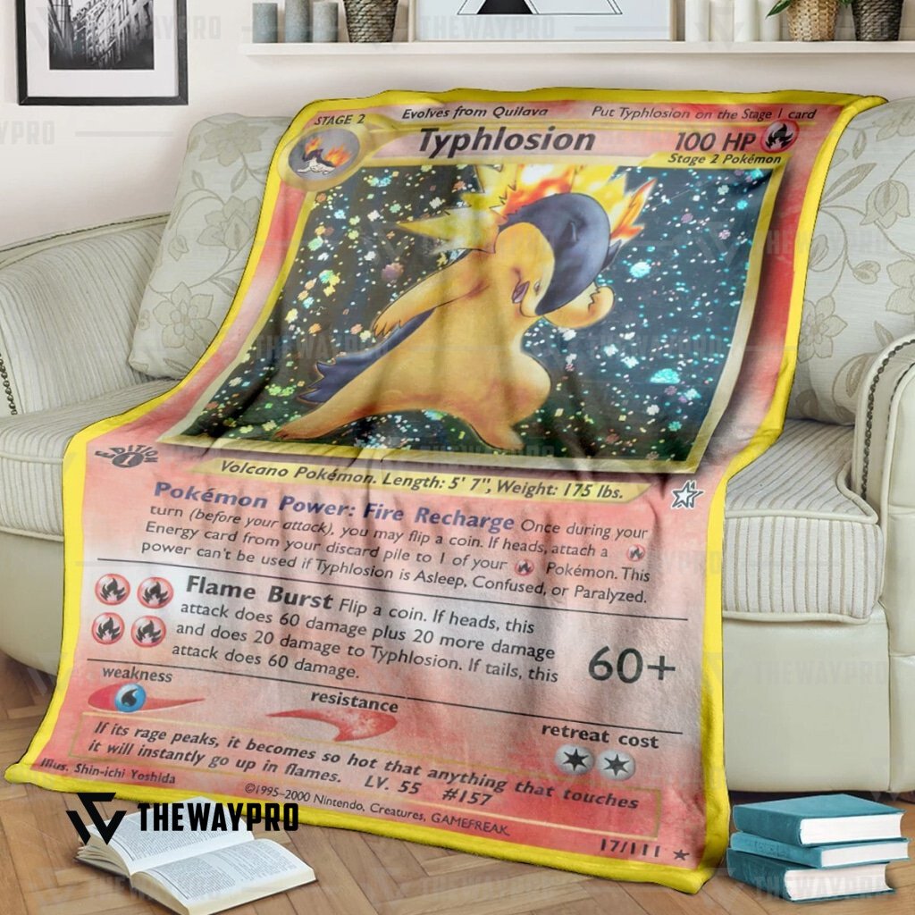 Anime Pokemon Typhlosion Custom Soft Blanket Anime Pokemon Typhlosion Custom Soft Blanket