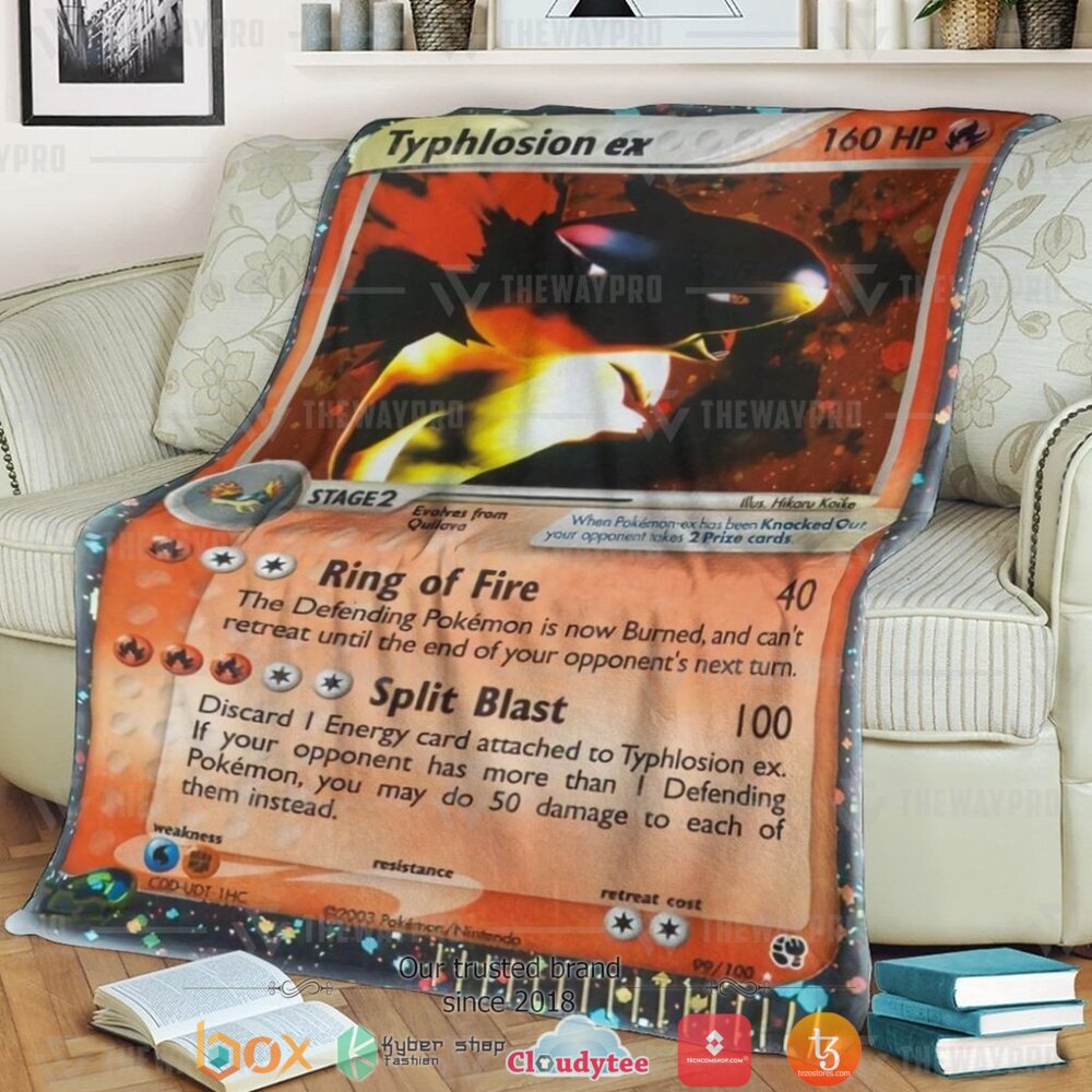Anime Pokemon Typhlosion Ex Soft Blanket Anime Pokemon Typhlosion Ex Soft Blanket
