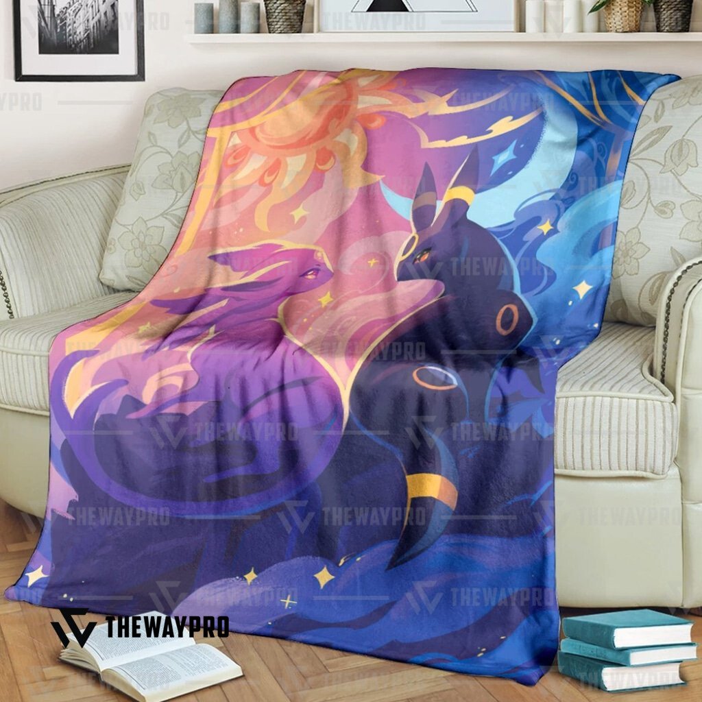 Anime Pokemon Umbreon Espeon Custom Soft Blanket Anime Pokemon Umbreon Espeon Custom Soft Blanket