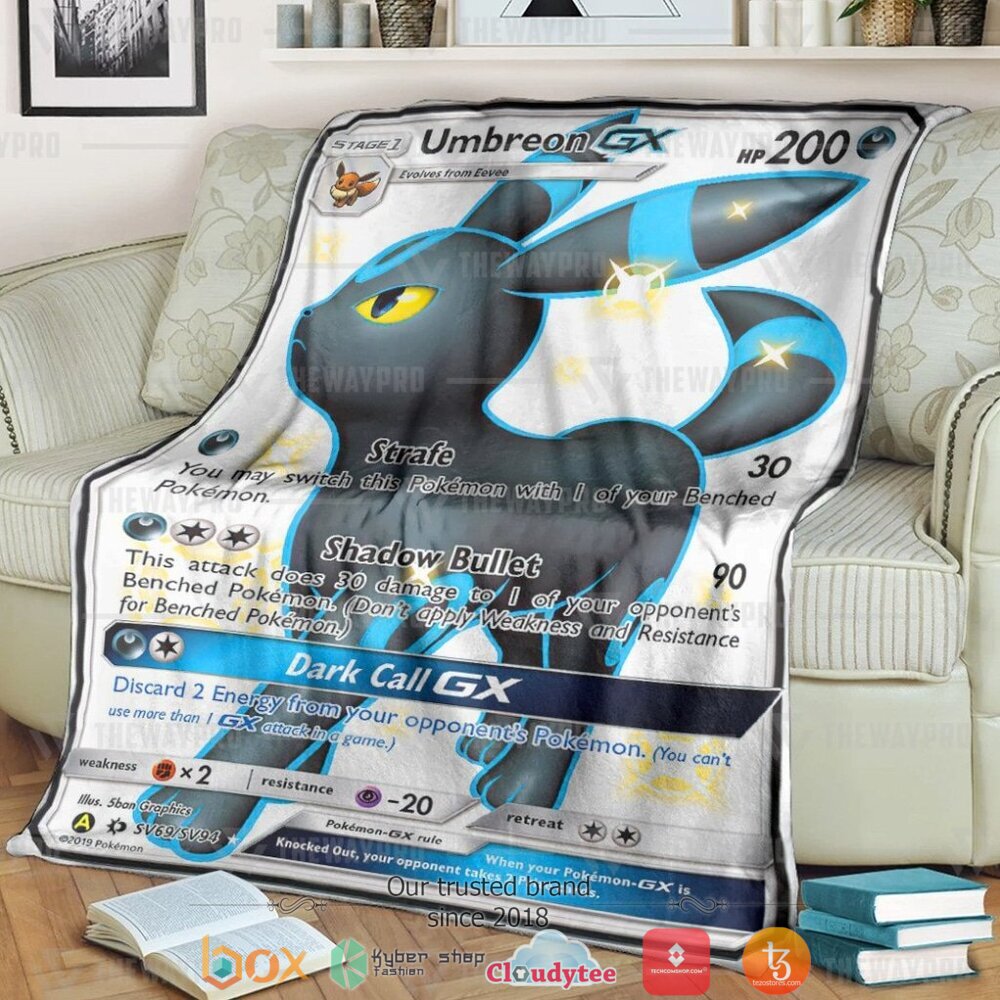 Anime Pokemon Umbreon Gx Sun Moon Soft Blanket Anime Pokemon Umbreon Gx Sun Moon Soft Blanket