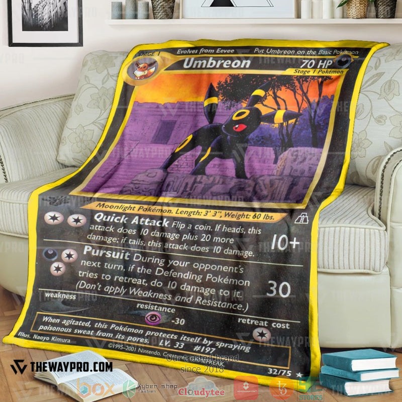 Anime Pokemon Umbreon Neo Discovery Soft Blanket 2 Anime Pokemon Umbreon Neo Discovery Soft Blanket 2