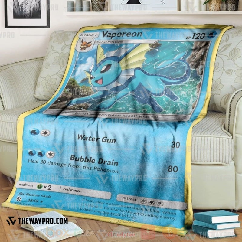 Anime Pokemon Vaporeon Hidden Fate Blanket Anime Pokemon Vaporeon Hidden Fate Blanket