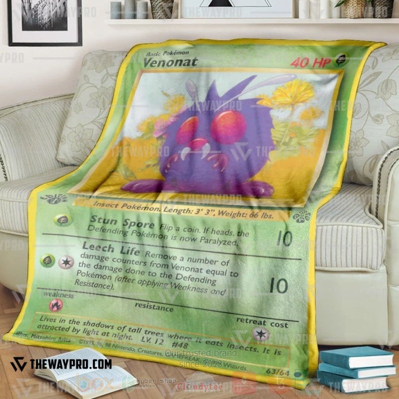 Anime Pokemon Venonat Blanket Anime Pokemon Venonat Blanket