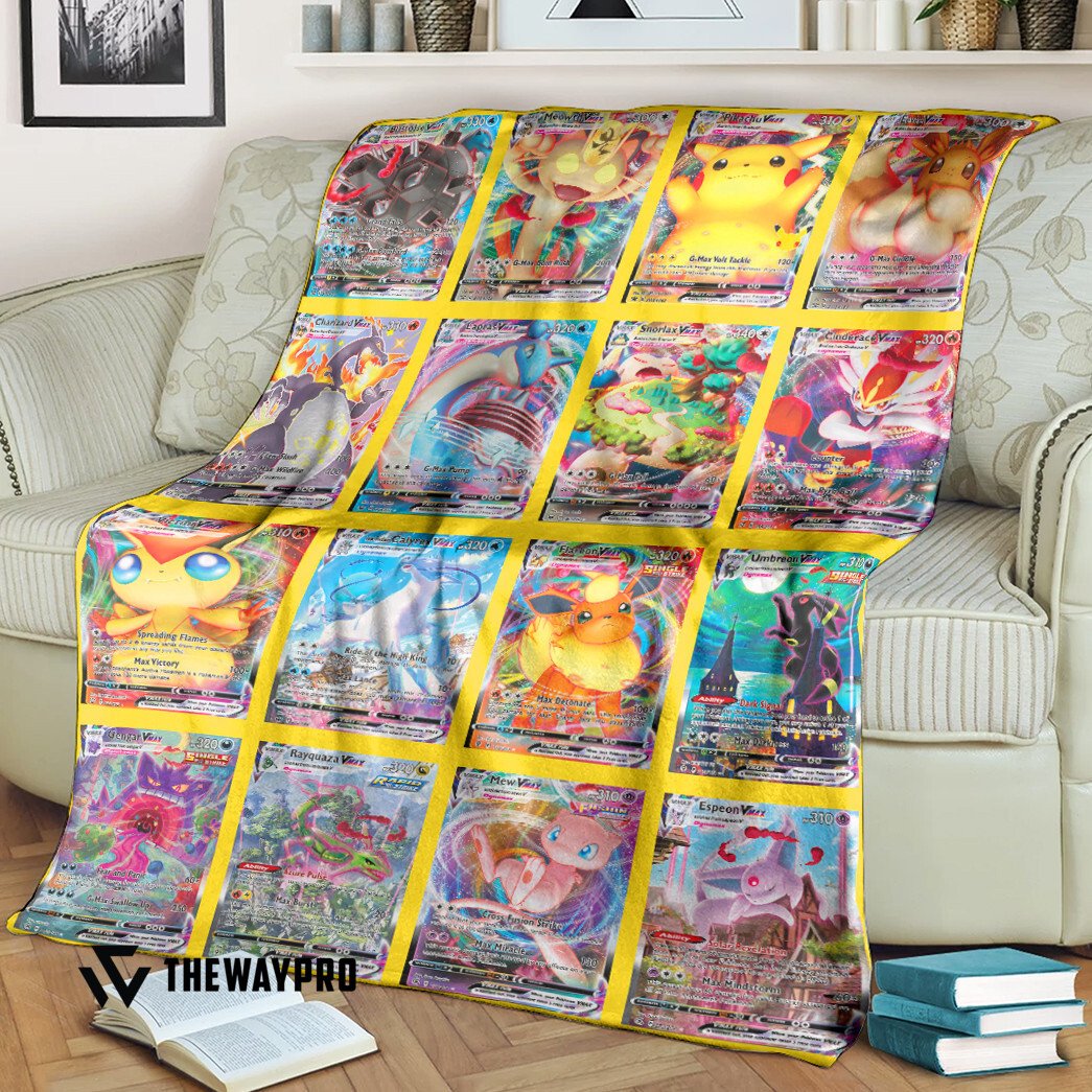 Anime Pokemon Vmax Cards Version 3 Blanket Anime Pokemon Vmax Cards Version 3 Blanket