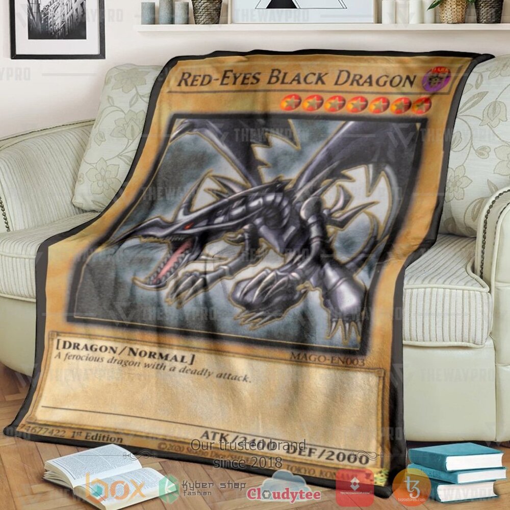 Anime Ygo Red Eyes B Dragon Custom Soft Blanket Anime Ygo Red Eyes B Dragon Custom Soft Blanket
