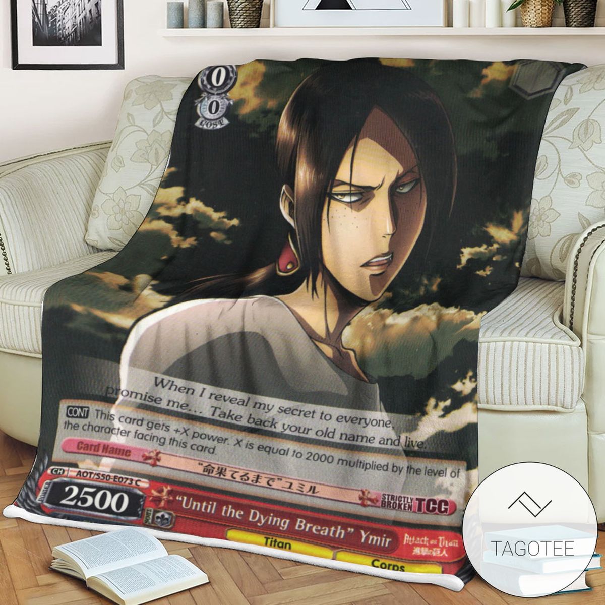Aot Until The Dying Breath Ymir Attack On Titan Sherpa Blanket Aot Until The Dying Breath Ymir Attack On Titan Sherpa Blanket