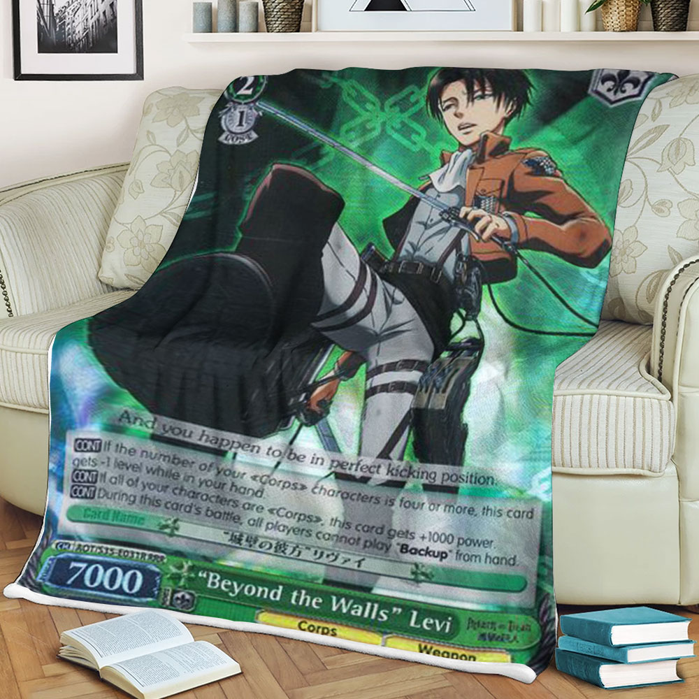 Attack On Titan Beyond The Walls Levi Sherpa Blanket Attack On Titan Beyond The Walls Levi Sherpa Blanket