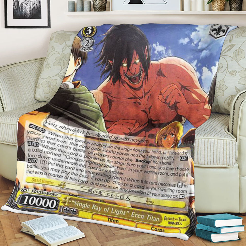 Attack On Titan Single Ray Of Light Eren Titan Blanket Attack On Titan Single Ray Of Light Eren Titan Blanket