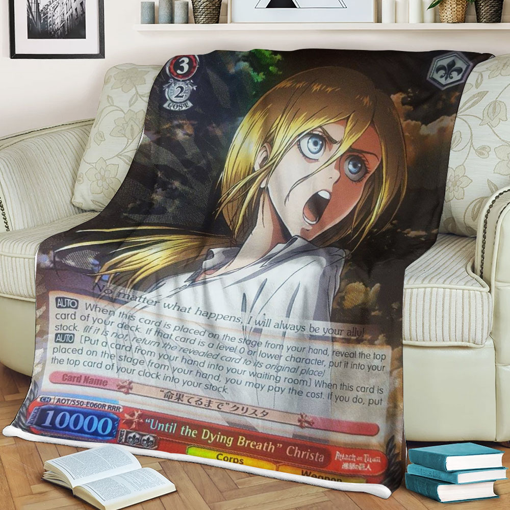 Attack On Titan Until The Dying Breath Christa Sherpa Blanket Attack On Titan Until The Dying Breath Christa Sherpa Blanket