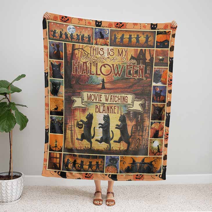 Black Cats This Is My Halloween Movie Watching Blanket Quilt 2 Black Cats This Is My Halloween Movie Watching Blanket Quilt 2
