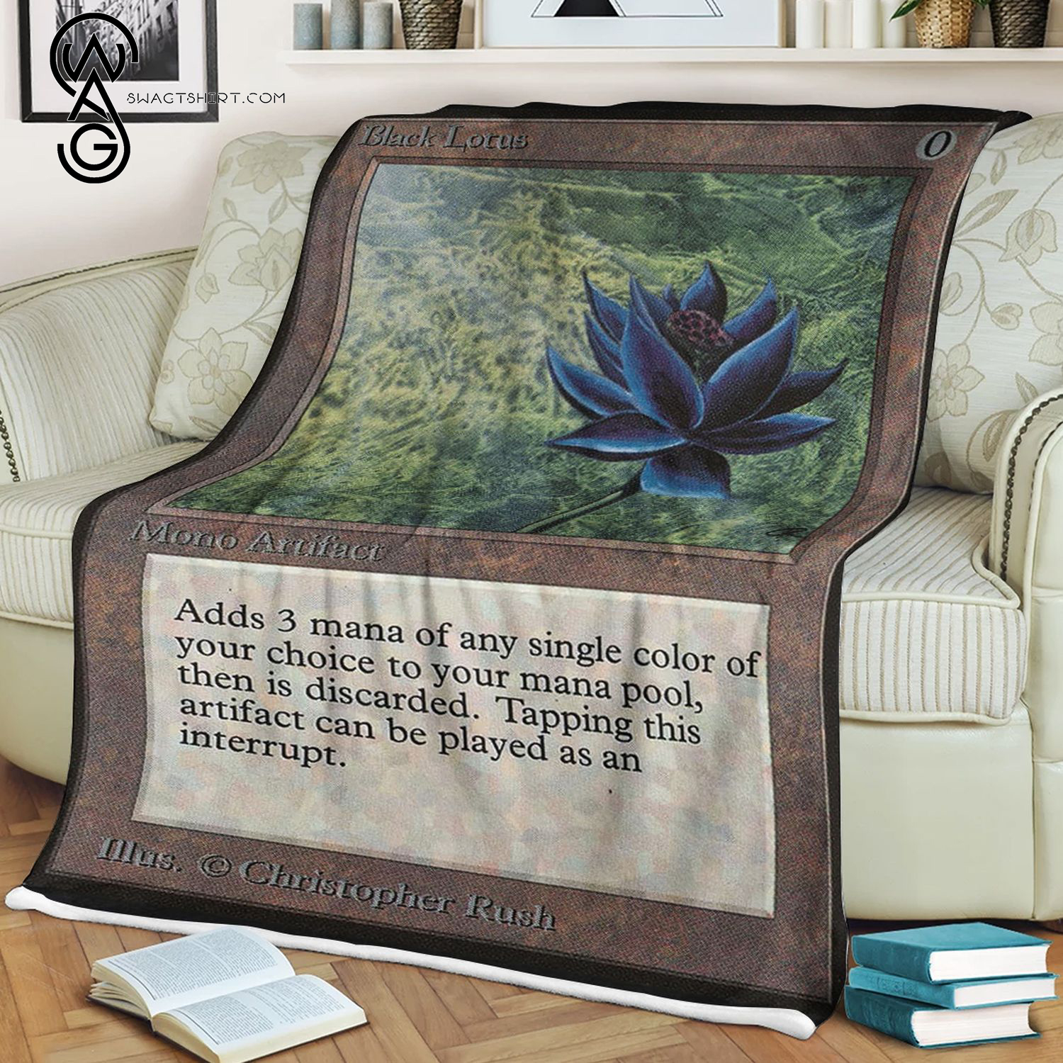 Black Lotus Game Magic The Gathering Blanket 2 Black Lotus Game Magic The Gathering Blanket 2