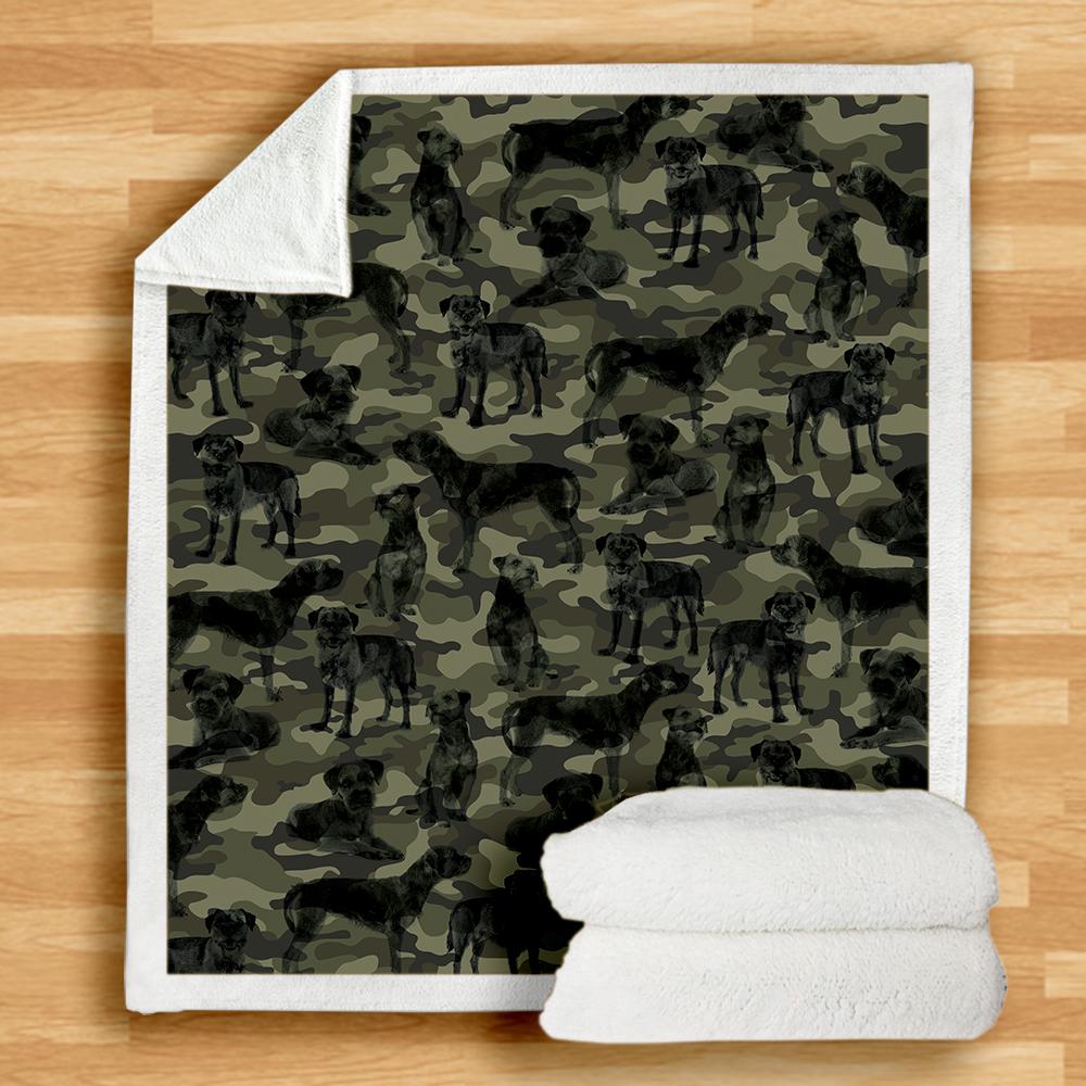 Border Terrier Camo Blanket Border Terrier Camo Blanket