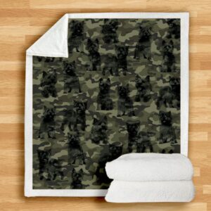 Cairn Terrier Camo Blanket