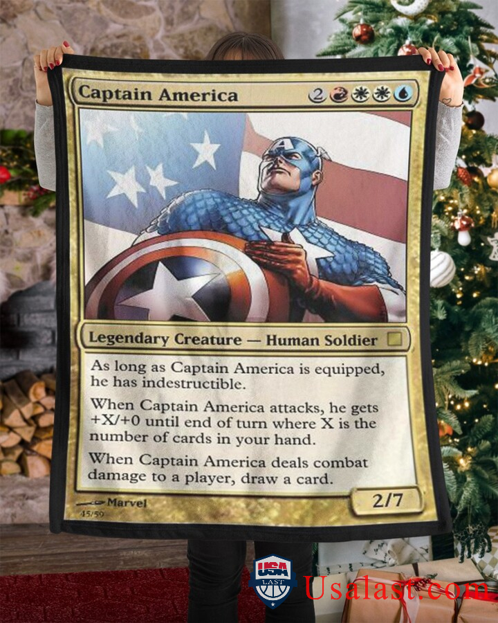Captain America Human Soldier Fleece Blanket Captain America Human Soldier Fleece Blanket