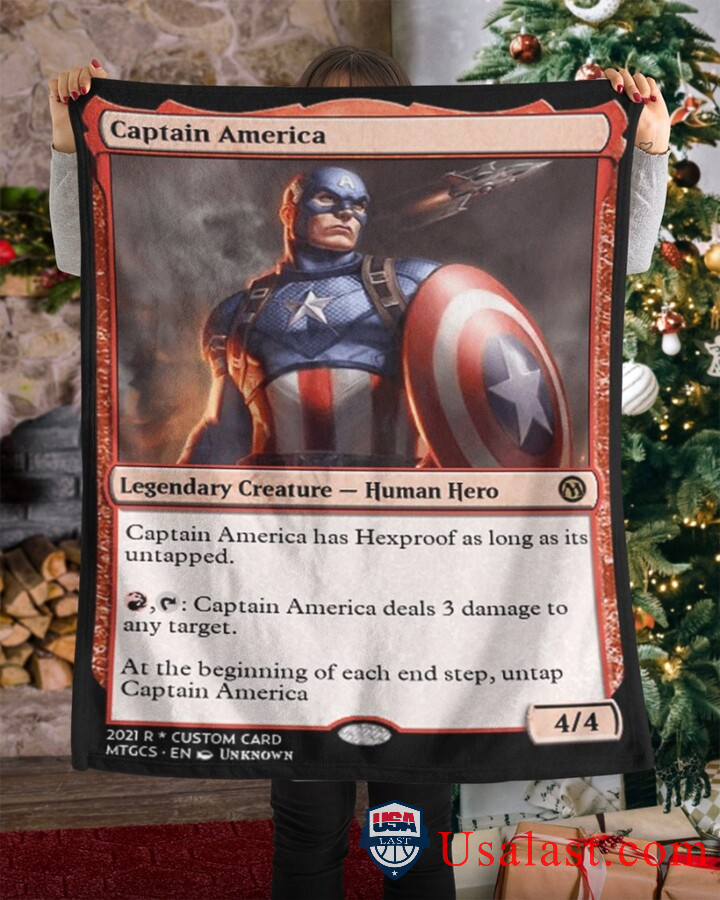 Captain America Legendary Creature Human Hero Fleece Blanket Captain America Legendary Creature Human Hero Fleece Blanket