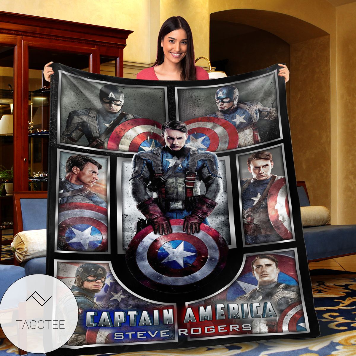Captain America Marvel Hero Blanket Tagotee Captain America Marvel Hero Blanket Tagotee