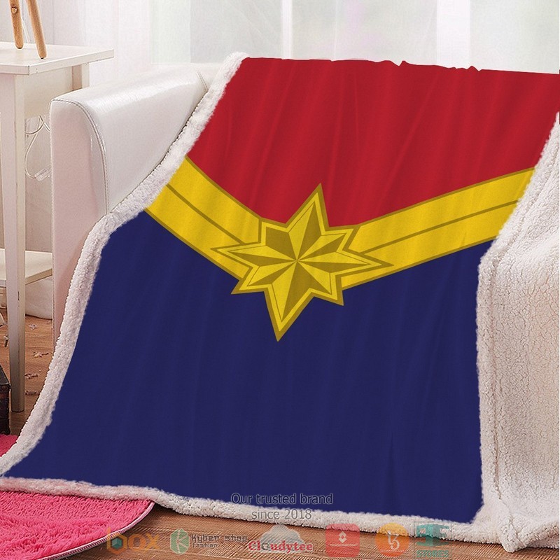 Captain Marvel Throw Blanket Captain Marvel Throw Blanket