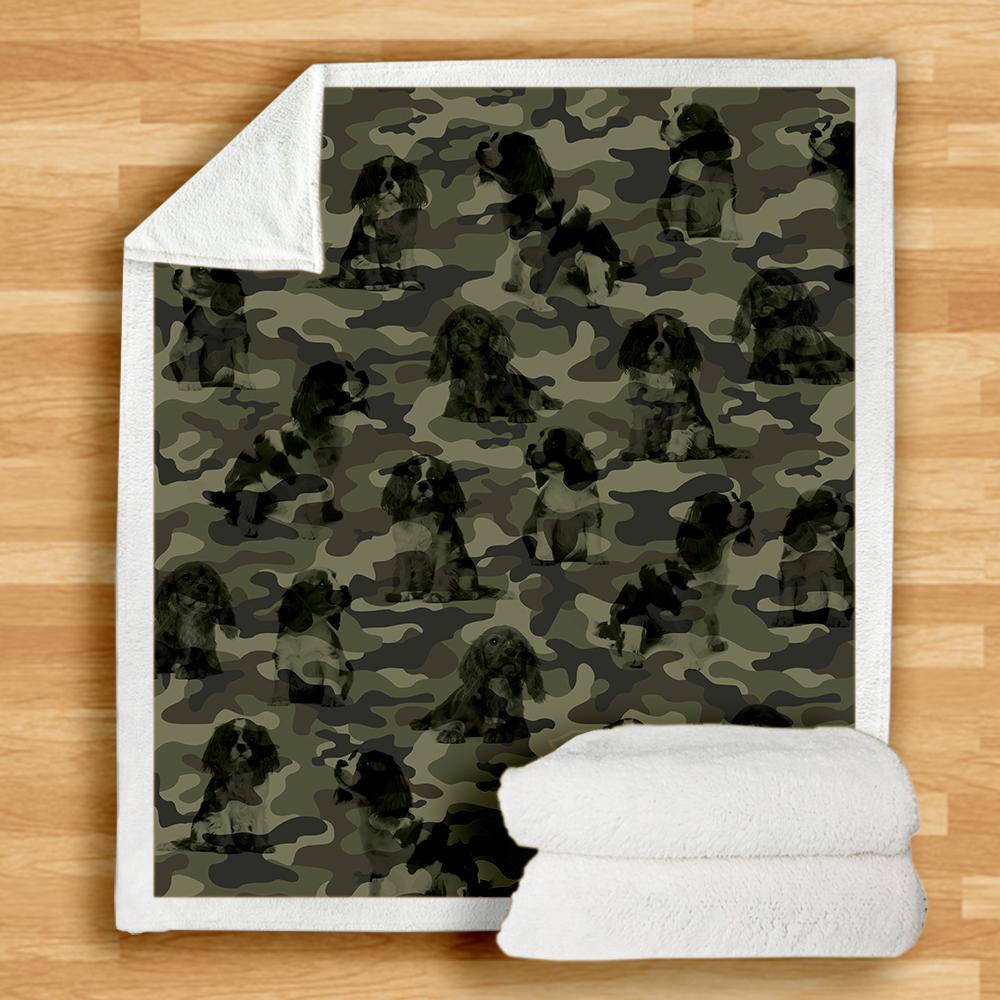 Cavalier King Charles Spaniel Camo Blanket Cavalier King Charles Spaniel Camo Blanket