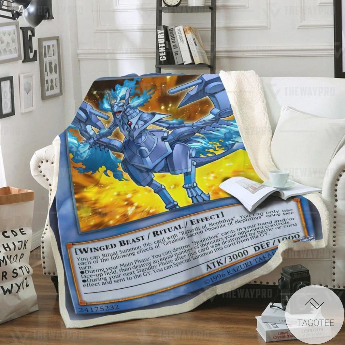 Cerulean Sacred Phoenix Of Nephthys Custom Blanket Cerulean Sacred Phoenix Of Nephthys Custom Blanket