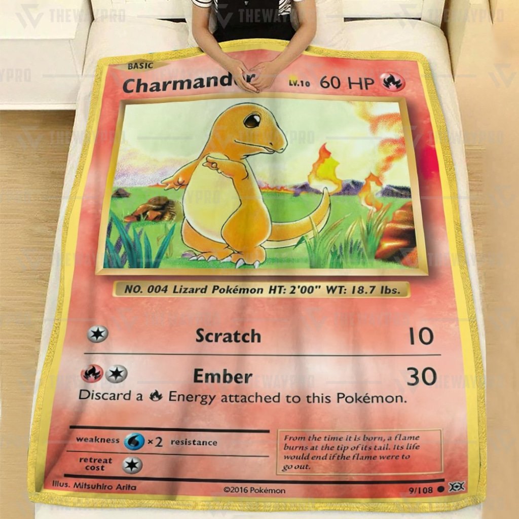 Charmander Pokemon Fleece Blanket 2 Charmander Pokemon Fleece Blanket 2