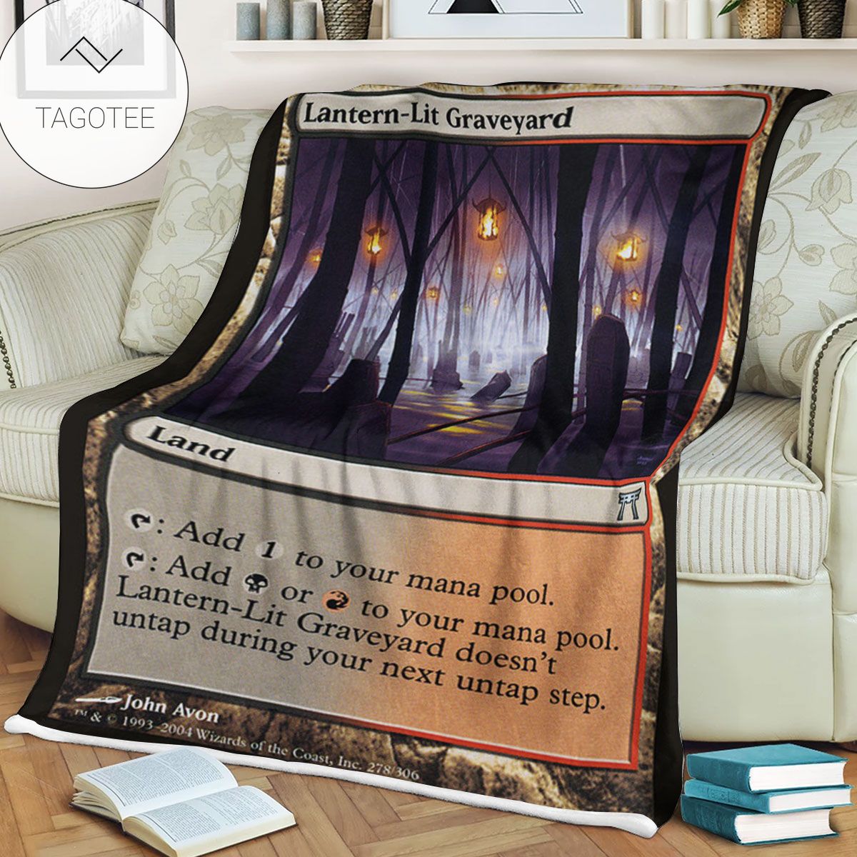 Chk 278 Lantern Lit Graveyard Mtg Blanket Chk 278 Lantern Lit Graveyard Mtg Blanket